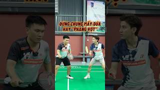 Đánh chung với mấy đứa quotVUA PHANG VỢTquot kiểu badminton vnb caulong shortsvideo shorts [upl. by Furr588]