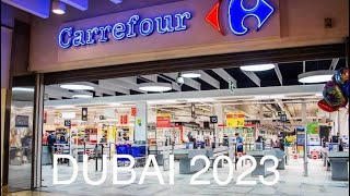 Dubai 2023 Carrefour Hypermarket Dubai Walking Tour [upl. by Kiley]