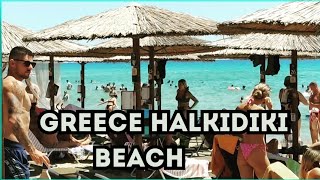 Greece Halkidiki Nea Kallikratia Vergias Beach beach summer sea [upl. by Lodnar]