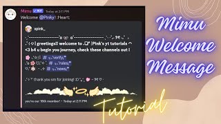 ༊·˚ Mimu welcome message  Updated commands  aesthetic  2024 [upl. by Rowland]