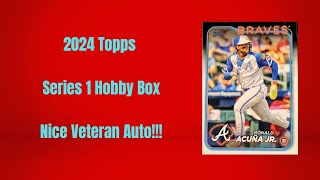 2024 Topps Series 1 Hobby Box Nice Veteran Auto [upl. by Tarton]