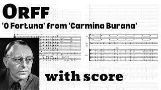 Carl Orff  O Fortuna from Carmina Burana with score [upl. by Gretal]