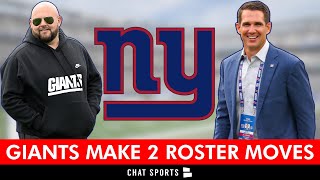 🚨 New York Giants Make 2 Roster Moves  Giants News [upl. by Oedama]