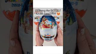 Opening the BIGGEST Kinder Egg EVER 😍 [upl. by Amoihc]