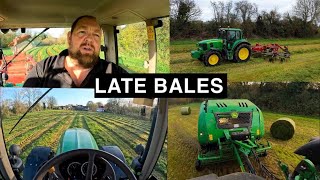 LATE SILAGE BALES  A BIT OF TORTURE [upl. by Nylad]