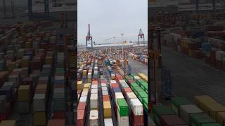 Container Ship loading  unloading operations [upl. by Ocsirf108]