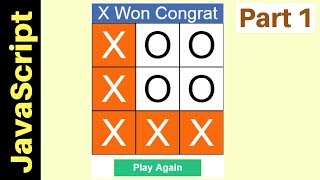 JavaScript  How To Make Tic Tac Toe Game In JS  with source code  Part 12 [upl. by Fang]