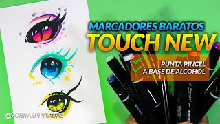 ¡ MARCADORES PUNTA PINCEL Y BARATOS  REVIEW TOUCH NEW [upl. by Haraz]