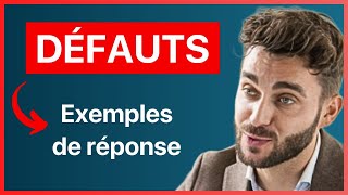 Quels sont vos défauts  3 exemples de réponse en entretien d’embauche [upl. by Phyllida863]