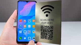 How to scan wifi qr code in huawei y8p  Huawei y8p wifi qr code scanner [upl. by Kcyred]