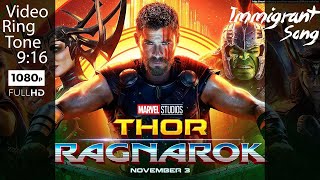 Thor Vs Hulk  Fight Scene  Video Ringtone  Thor Ragnarok 2017  Immigrant Song [upl. by Nylhtiak]