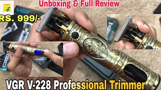 VGR Trimmer  Best beard trimmer  VGR v228 trimmer  VGR trimmer unboxing amp review Flipkart [upl. by Latia713]