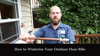 How To Winterize Outdoor Faucet or Hose Bib  Frost FreeRegular  Seattle Plumbing 206 6331700 [upl. by Lissak]