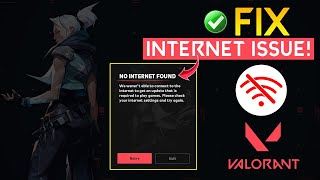 How to Fix No Internet Found Error in Valorant on Windows 11 [upl. by Aihsena627]