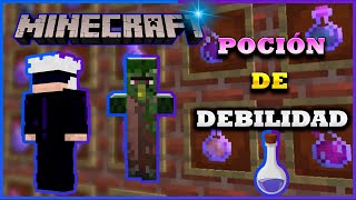 COMO HACER la POCION de DEBILIDAD en MINECRAFT ✅  COMO CURAR a un ALDEANO ZOMBIE [upl. by Nivlag]