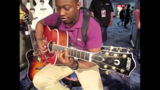 Justin Lynch Discovers the Gretsch Bigsby Rancher at NAMM 2014 [upl. by Donny]