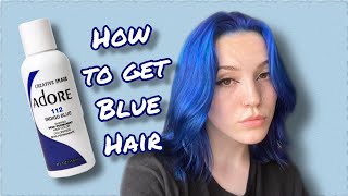 how to dye and keep your hair blue  Adore 112 Indigo Blue [upl. by Burget382]