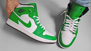 How to loose lace Jordan 1  NIKE AIR JORDAN 1 MID Lacing tutorial [upl. by Noitna]