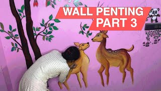 Beloveling Nature Wall Penting PART 3 wallpainting ArtisticPUJA7 [upl. by Sulokcin]