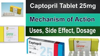 Captopril tablets  Captopril mechanism of action  Captopril pharmacology  Uses Side effect 25mg [upl. by Reinke]