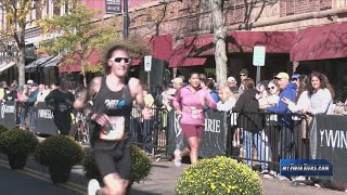 First time Wineglass Marathon runners reflect on experience [upl. by Heater105]