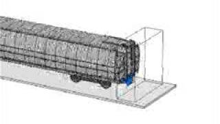 Frontal Impact Calculated Force TrainCar Crashworthiness 60 mph [upl. by Nonnek]