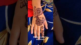 Mehandi design for beginners😍😍 shotsyoutubeshorts [upl. by Anagnos]