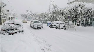 Athens snow 2022Αγία Παρασκευή Κακοκαιρία Ελπίδα Στην καρδιά του χιονιάΕλπίς [upl. by Eniamzaj]