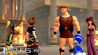 Sora Meets Hercules Scene PS5 Pro 4K 60FPS Kingdom Hearts 3 [upl. by Ellesirg80]