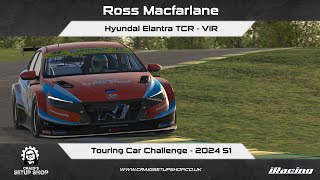 iRacing  24S1  Hyundai Elantra TCR  Touring Car Challenge  VIR  RM [upl. by Ainola]