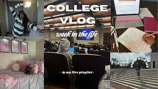 COLLEGE VLOG 003 WEEK IN THE LIFE  GRWM STUDY WITH ME TED TALK  my fire playlist [upl. by Ardys14]