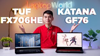 Trải nghiệm Laptop Gaming 17 inch  MSI Katana GF76 và TUF FX706HE  LaptopWorld [upl. by Chev]