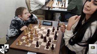 Tweedledum 1333 vs D Salimova 1539 Chess Fight Night CFN Rapid [upl. by Berkie]