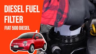 How to replace the diesel fuel filter FIAT 500 13 Multijet ⛽ [upl. by Aleunamme]