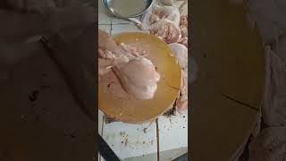 How to debone a whole chickenayampotong carapotongayam knifeskills shorts chicken [upl. by Jurdi964]