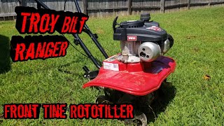 Troy Bilt Ranger 140cc Front Tine Rototiller Review [upl. by Scrivens]