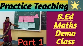 BEd Maths Demo Class Steps involved in lesson plan Bed experience Part 1democlass lessonplan [upl. by Ttezil]