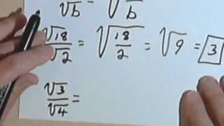 Quotient Rule amp Simplifying Square Roots [upl. by Quackenbush87]