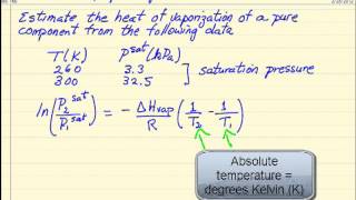 Heat of Vaporization ClausiusClapeyron [upl. by Andrej]