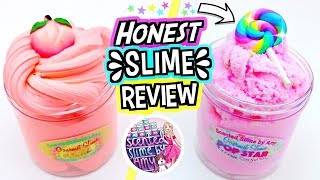 100 HONEST Slime Review FAMOUS SLIME SHOP REVIEW Scented Slimes By Amy Package [upl. by Yema857]