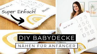 NÄHEN FÜR BABYS  Meilenstein Decke nähen für Anfänger mit Cricut  inkl kostenlose Datei [upl. by Wang]