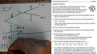 Abitur Mathematik Grundkurs Berlin Brandenburg 2019 Aufgabe 4 2 a Würfelspiel [upl. by Lednor]