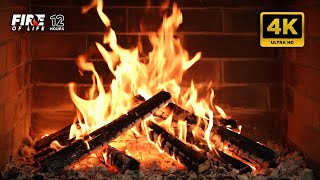 🔥 Cozy Fireplace 4K 12 HOURS Fireplace with Crackling Fire Sounds Crackling Fireplace 4K [upl. by Nylaf434]