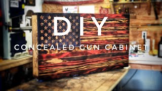 How To Make a Wooden American Flag Concealed Gun Cabinet [upl. by Neahs]