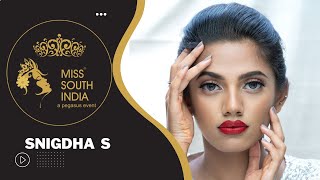 MISS SOUTH INDIA 2022 I SNIGDHA S [upl. by Condon]