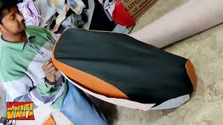 How to Make Honda Activa Seat Cover Scooty  Customise Seat Cover for scooter amp bikes [upl. by Dnomrej334]