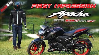 TVS Apache RTR 160 4V Fi ABS 1st impression Review Price in BD [upl. by Taveda]