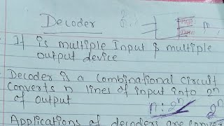 Lec23 Introduction to Encoder and Decoder  Digital Electronics  NEC Computer Master [upl. by Giordano443]