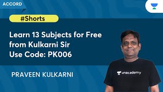 Learn 13 Subjects for Free from Kulkarni Sir  Use Code PK006 [upl. by Yelnahs]