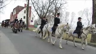 Ralbitzer Osterreiter in Wittichenau 2018 Ankunft [upl. by Butch]